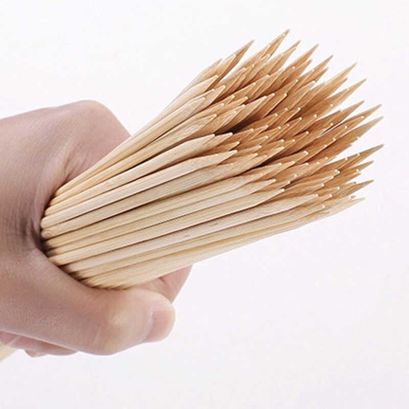 Barbecue Skewers Natural Wood Sticks