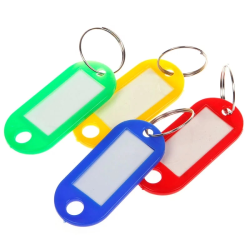 Plastic Colored Keychain